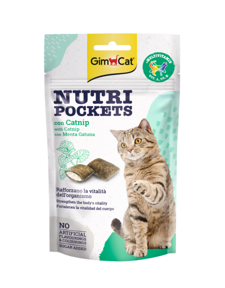GimCat Nutri Pockets Erba Gatta Catnip Snack per Gatti 60 Gr GimCat Nutri Pockets Erba Gatta Catnip Snack per Gatti 60 Gr